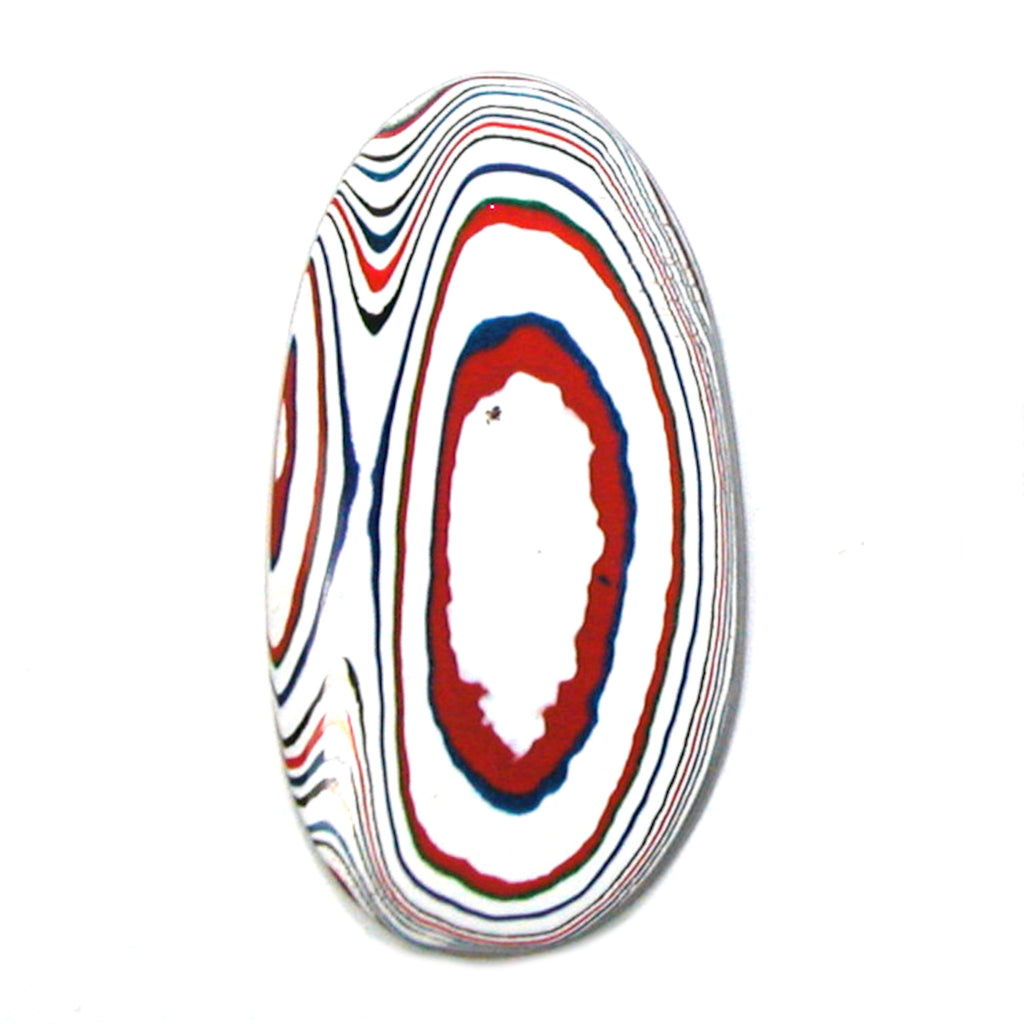 DVH Kenworth Truck Fordite Cabochon Recycled Car Paint Cab 50x28x3 (4535)