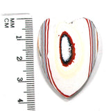 DVH Kenworth Truck Fordite Heart Cabochon Genuine 38x28x4 (4987)