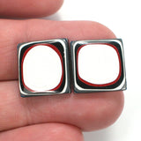 DVH Ford F150 Truck Fordite Matched Pair Cabochons Kansas City 15x15x3 (5102)