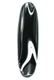 DVH Black Onyx Fordite Crown of Silver Sheen Cabochon 53x15x5 (4700)