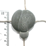 DVH Cross Drilled Fairy Stone Concretion Bead Pendant Goddess Rock Quebec 48x41x15 (4298)