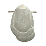 DVH Phallic Fairy Stone Concretion Bead Pendant Quebec 53x32x13 (4341)
