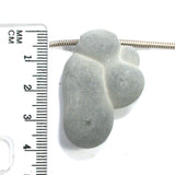 DVH Phallic Fairy Stone Concretion Bead Pendant Quebec 40x27x10 (4342)