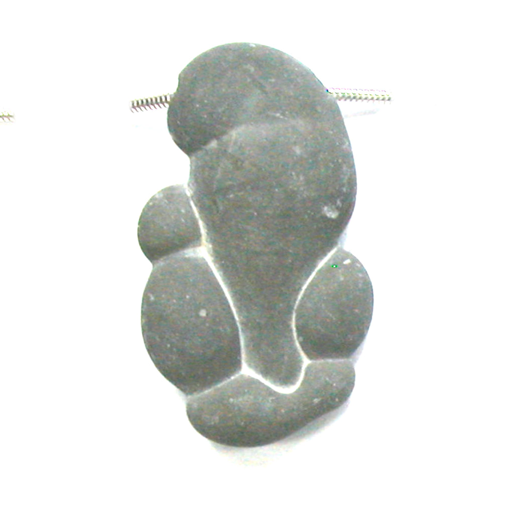 DVH Fairy Stone Concretion Bead Pendant Goddess Rock Quebec 41x24x10 (4363)