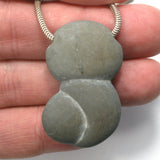 DVH Fairy Stone Concretion Bead Pendant Goddess Rock Quebec 40x24x11 (4502)