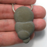 DVH Fairy Stone Concretion Bead Pendant Goddess Rock Quebec 45x24x13 (4504)