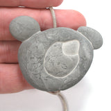 DVH Fairy Stone Concretion Bead Center Drilled Quebec 45x52x14 (4557)