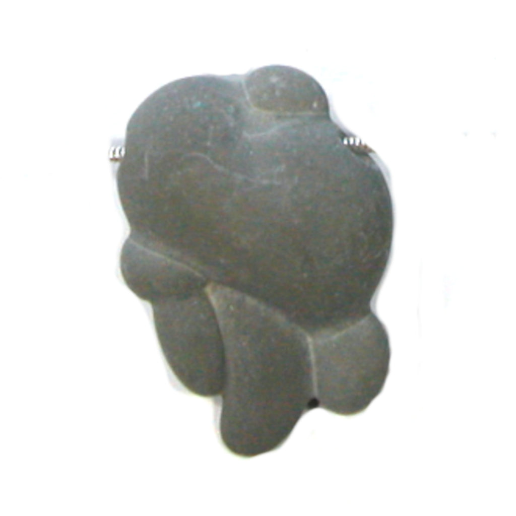 DVH Fairy Stone Concretion Bead Pendant Goddess Rock Quebec 39X28X12 (4669)