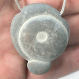 DVH Fairy Stone Concretion Bead Pendant Goddess Rock Quebec 41X33X13 (4670)