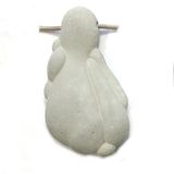 DVH Fairy Stone Concretion Bead Goddess Pendant Quebec 75x40x14 (5077)