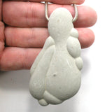 DVH Fairy Stone Concretion Bead Goddess Pendant Quebec 75x40x14 (5077)