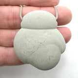 DVH Fairy Stone Concretion Bead Goddess Pendant Quebec 52x44x13 (5080)