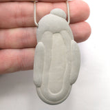 DVH Fairy Stone Concretion Bead Goddess Pendant Quebec 70x34x16 (5082)