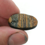 DVH Natural Surface Hawks Eye Tigereye Variegated Cabochon 26x15x5 (2508) - DVHdesigns