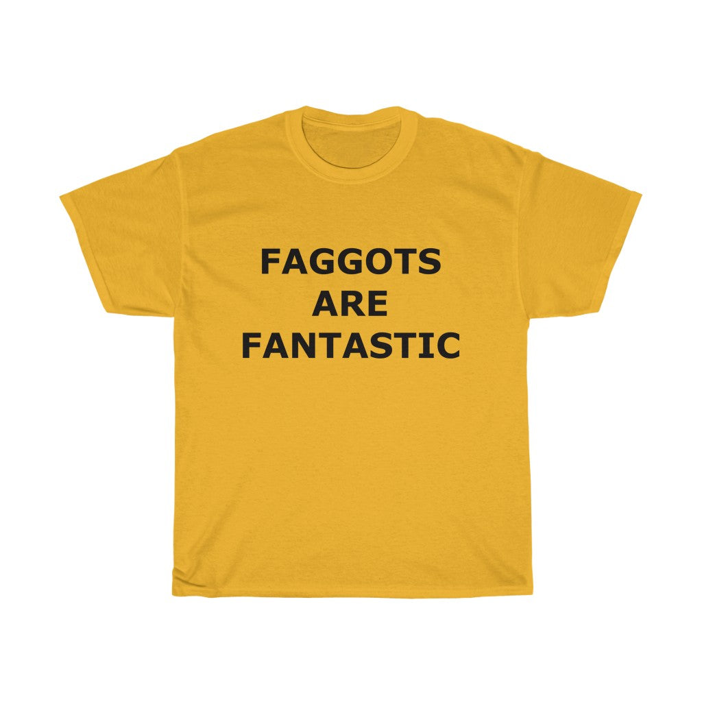 F@GG*T$ ARE FANTASTIC Classic Queen Fabulous QUEER Unisex Heavy Cotton Tee