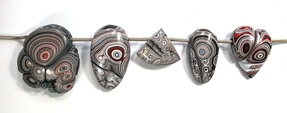 More Fordite Focal Beads!