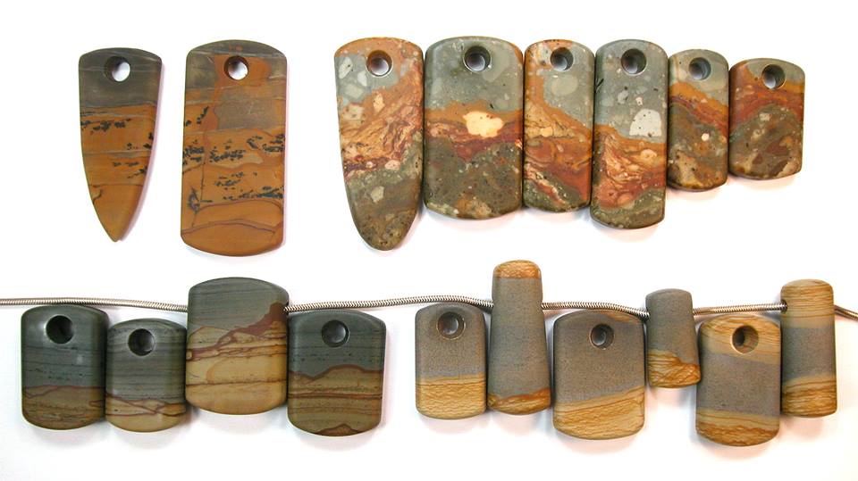 Oregon Picture Jasper Dog Tags and Beads!