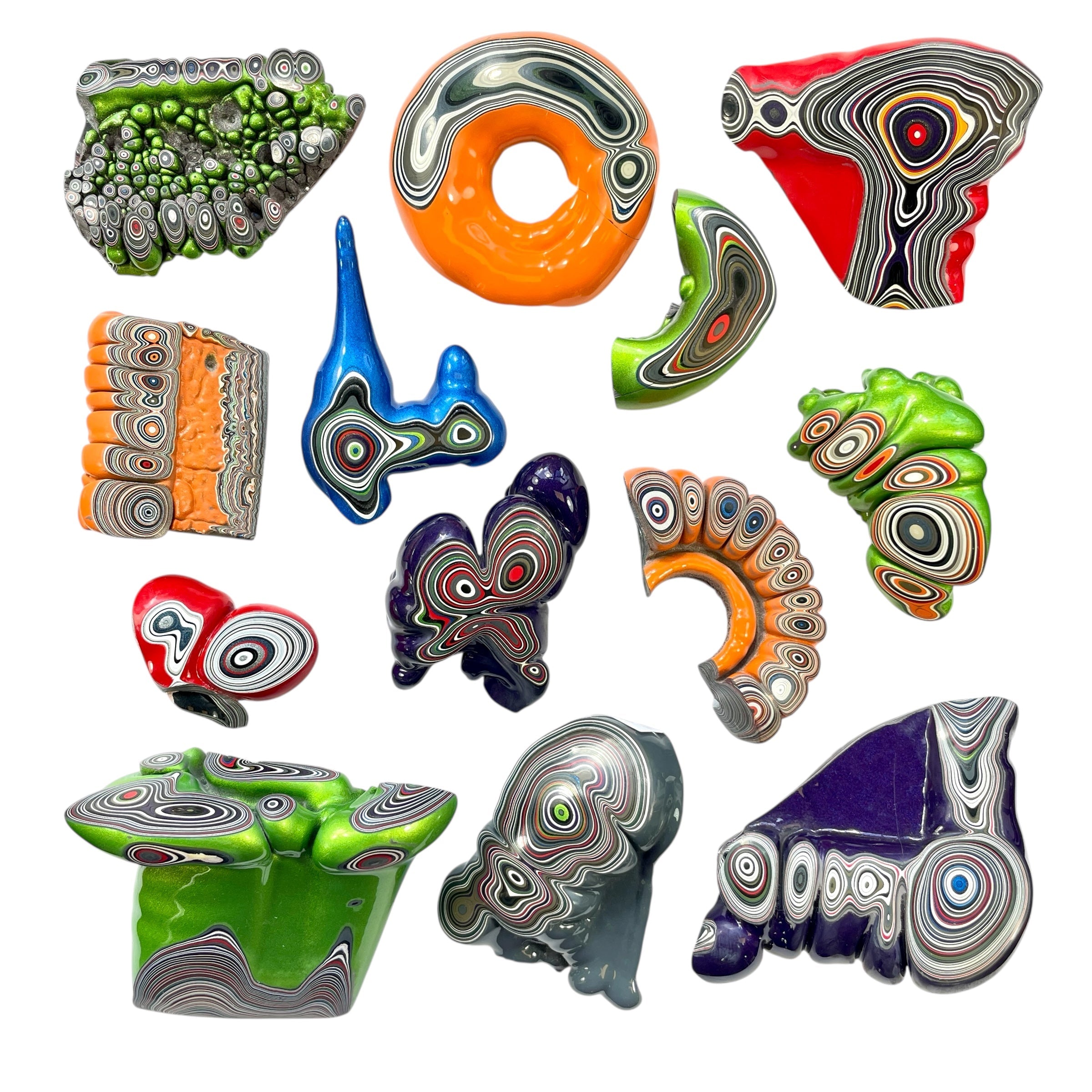 Fordite!  Genuine Michigan Material!  Specimens, beads, pendants, earrings, and cabochons!