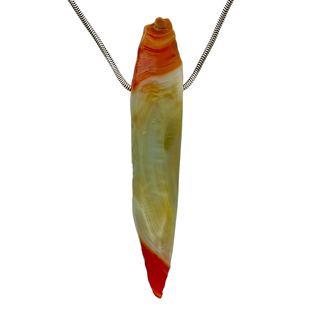 DVH Rare Gobi Agate Witch Finger Agate Bead Pendant 81x15x13mm (6348) - DVHdesigns