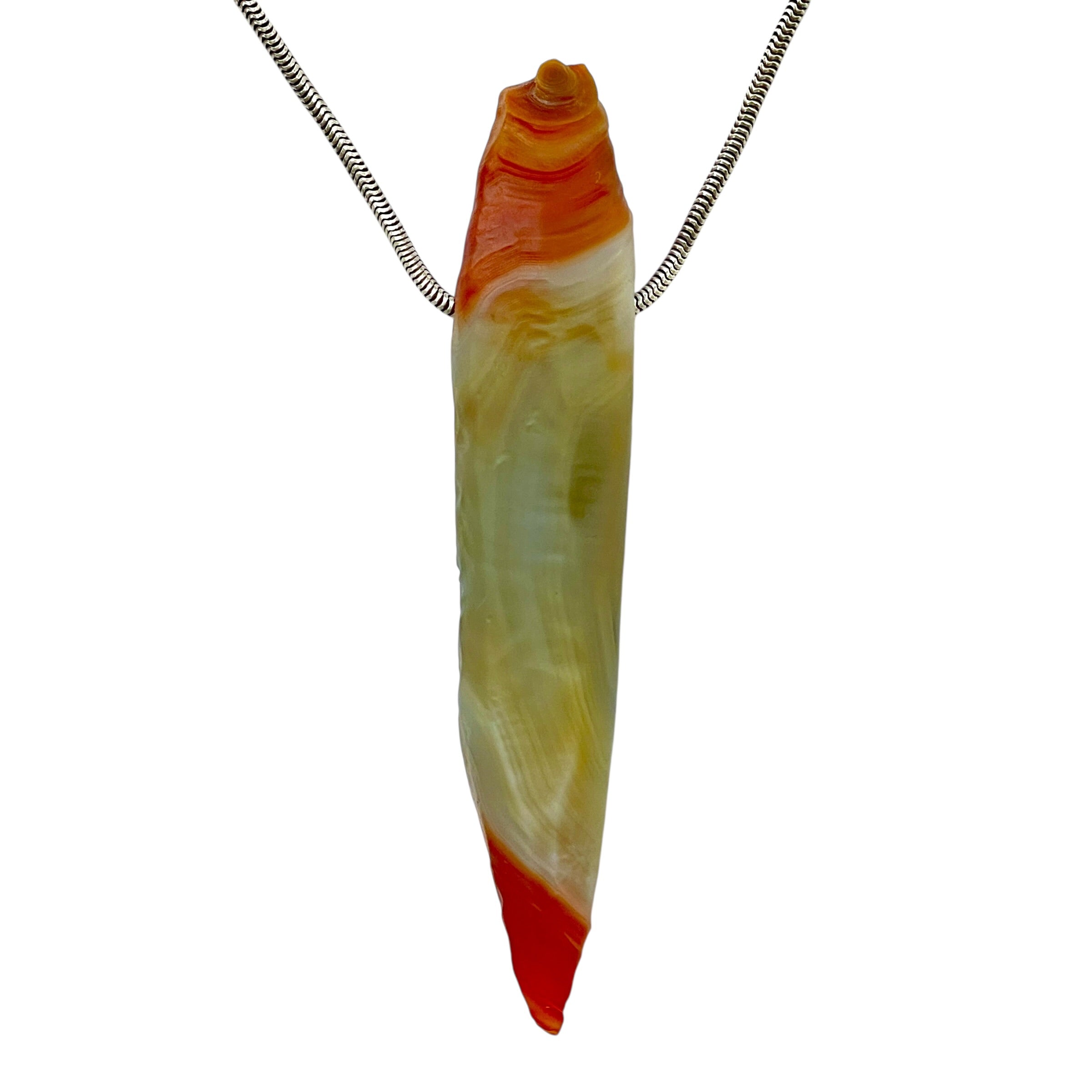 DVH Rare Gobi Agate Witch Finger Agate Bead Pendant 81x15x13mm (6348) - DVHdesigns