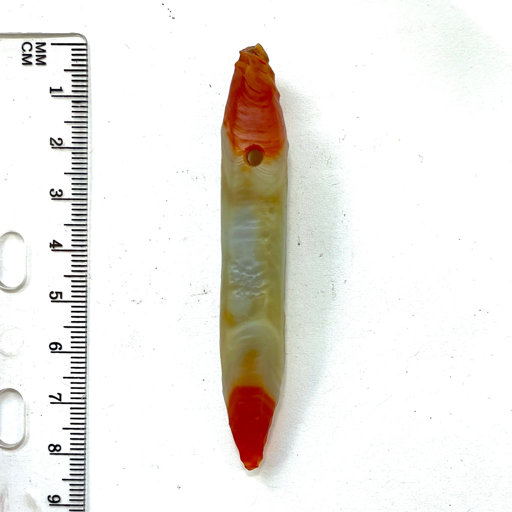 DVH Rare Gobi Agate Witch Finger Agate Bead Pendant 81x15x13mm (6348) - DVHdesigns