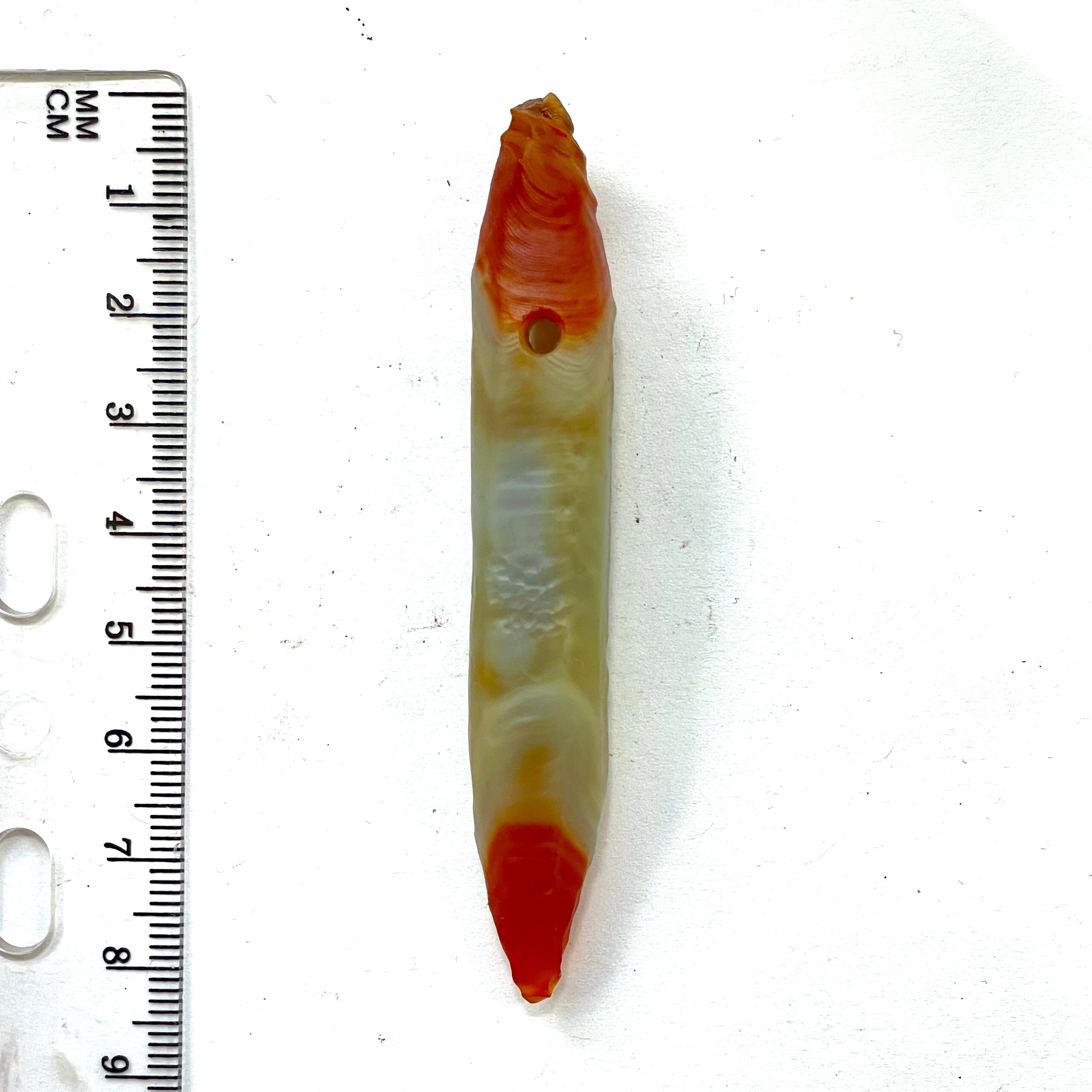DVH Rare Gobi Agate Witch Finger Agate Bead Pendant 81x15x13mm (6348) - DVHdesigns