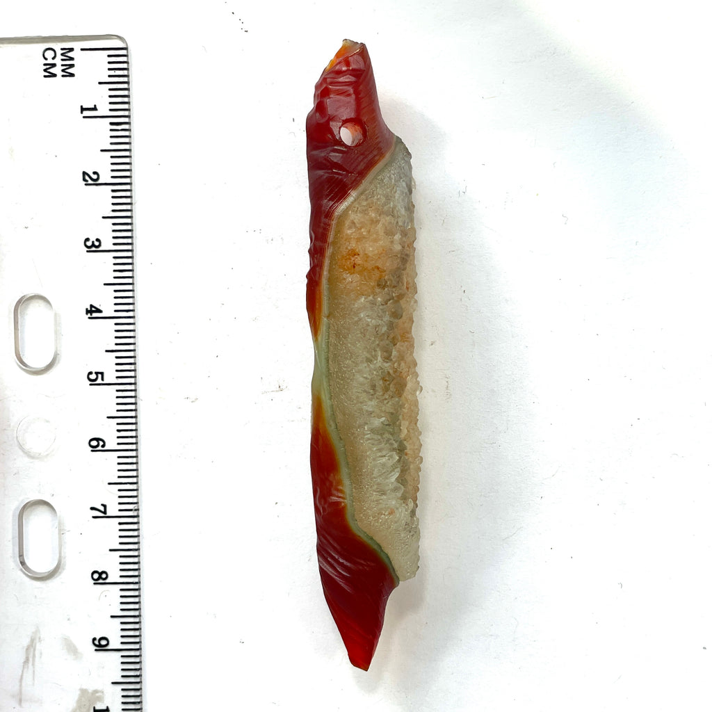 DVH Rare Gobi Agate Witch Finger Agate Bead Pendant 91x20x15mm (6349) - DVHdesigns