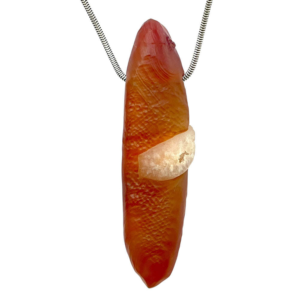 DVH Rare Gobi Agate Witch Finger Agate Bead Pendant 75x17x12mm (6350) - DVHdesigns