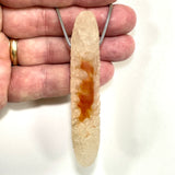 DVH Rare Gobi Agate Witch Finger Agate Bead Pendant 85x15x19mm (6351) - DVHdesigns