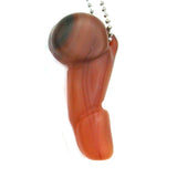DVH 2.7" Fae Agate Phallus Bead Penis Pendant Carnelian Sardonyx (5325)