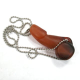 DVH 2.7" Fae Agate Phallus Bead Penis Pendant Carnelian Sardonyx (5325)