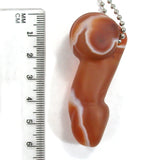 DVH 2.3" Fae Agate Phallus Bead Penis Pendant Carnelian Sardonyx (5327)
