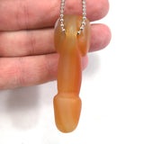 DVH 2.69" Fae Agate Phallus Bead Penis Pendant Carnelian Sardonyx (5346)