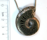 DVH Russian Natural Ammonite Pyrite Focal Bead 40x33x9mm (9699)