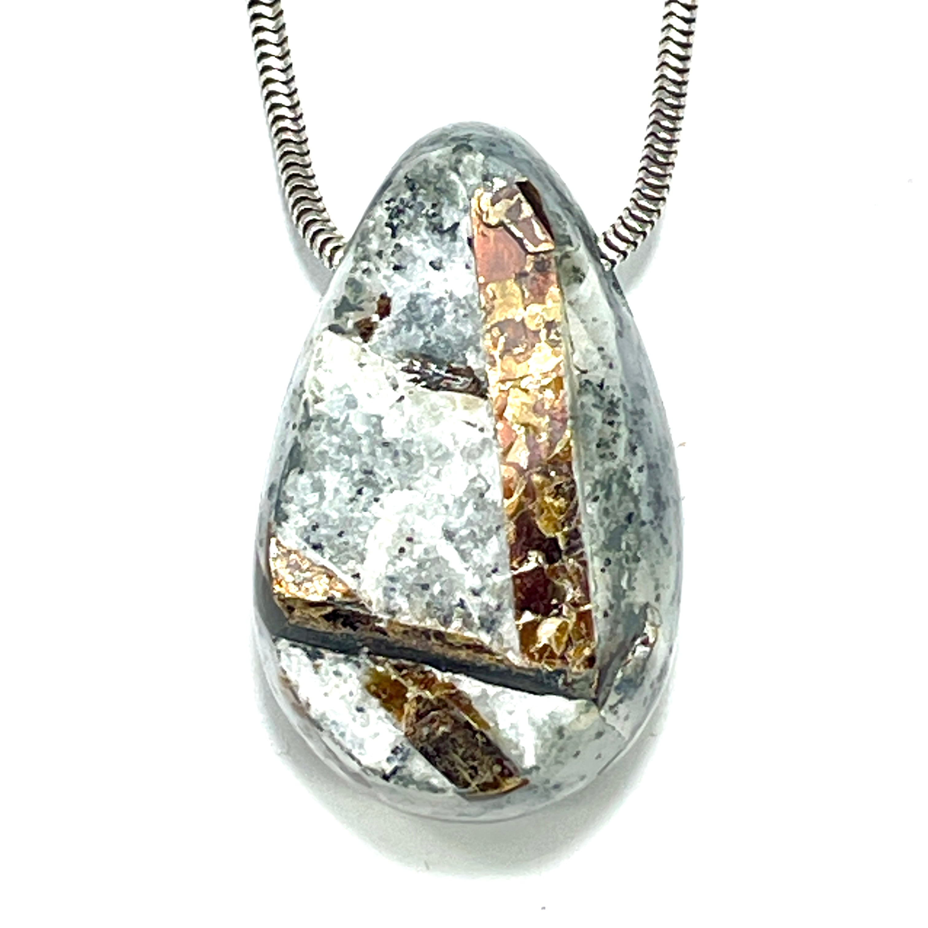 DVH Astrophyllite Druzy Fireworks Stone Natural Face Bead Pendant Russia 33x20x12mm (6457) - DVHdesigns