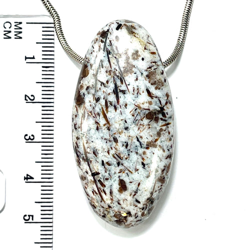 DVH Astrophyllite Druzy Fireworks Stone Natural Face Bead Pendant Russia 51x25x13mm (6458) - DVHdesigns
