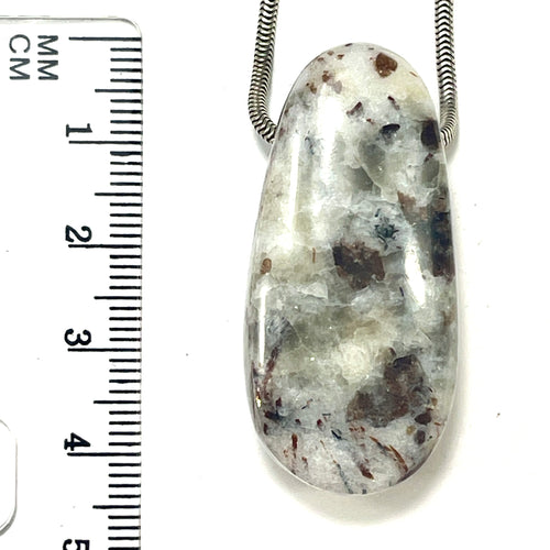 DVH Astrophyllite Fireworks Stone Natural Face Bead Pendant Russia 42x20x16mm (6623) - DVHdesigns