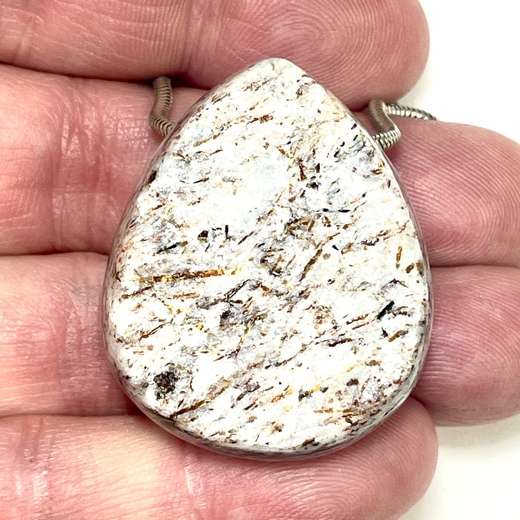 DVH Astrophyllite Fireworks 2 Natural Face Bead Pendant Russia 39x22x15mm (6624) - DVHdesigns