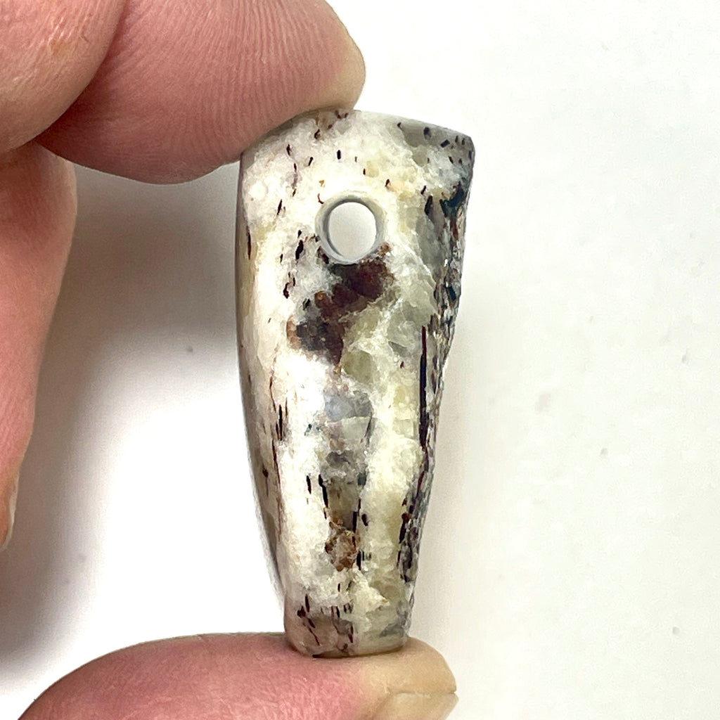 DVH Astrophyllite Fireworks Stone Natural Face Bead Pendant Russia 36x28x14mm (6628) - DVHdesigns