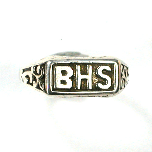BHS Barberton High School Antique Class Ring Sterling Silver Size 5 (5800) - DVHdesigns