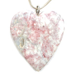 DVH Cinnabar in Opal Heart Pendant Idaho Sterling Bail 48x44x7mm PRIVATE COLLECTION (5595)