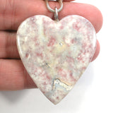 DVH Cinnabar in Opal Heart Pendant Idaho Sterling Bail 48x44x7mm PRIVATE COLLECTION (5595)