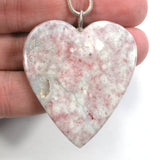 DVH Cinnabar in Opal Heart Pendant Idaho Sterling Bail 48x44x7mm PRIVATE COLLECTION (5595)