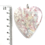 DVH Cinnabar in Opal Heart Pendant Idaho Sterling Bail 48x44x7mm PRIVATE COLLECTION (5595)