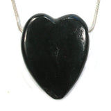 DVH Tennessee Coal Heart Bead Pendant American Shungite 42x33x13mm (4937)