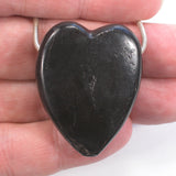 DVH Tennessee Coal Heart Bead Pendant American Shungite 42x33x13mm (4937)