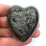 DVH 2.8oz American Shungite Bituminous Coal Heart Fossil Fuel Climate Grief Healing Crystal (5624)