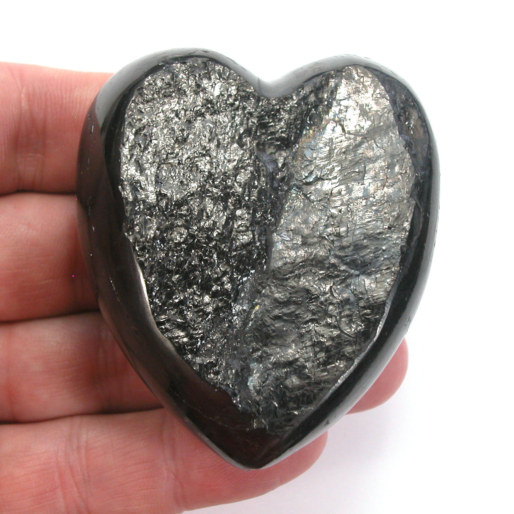 DVH 2.8oz American Shungite Bituminous Coal Heart Fossil Fuel Climate Grief Healing Crystal (5624)