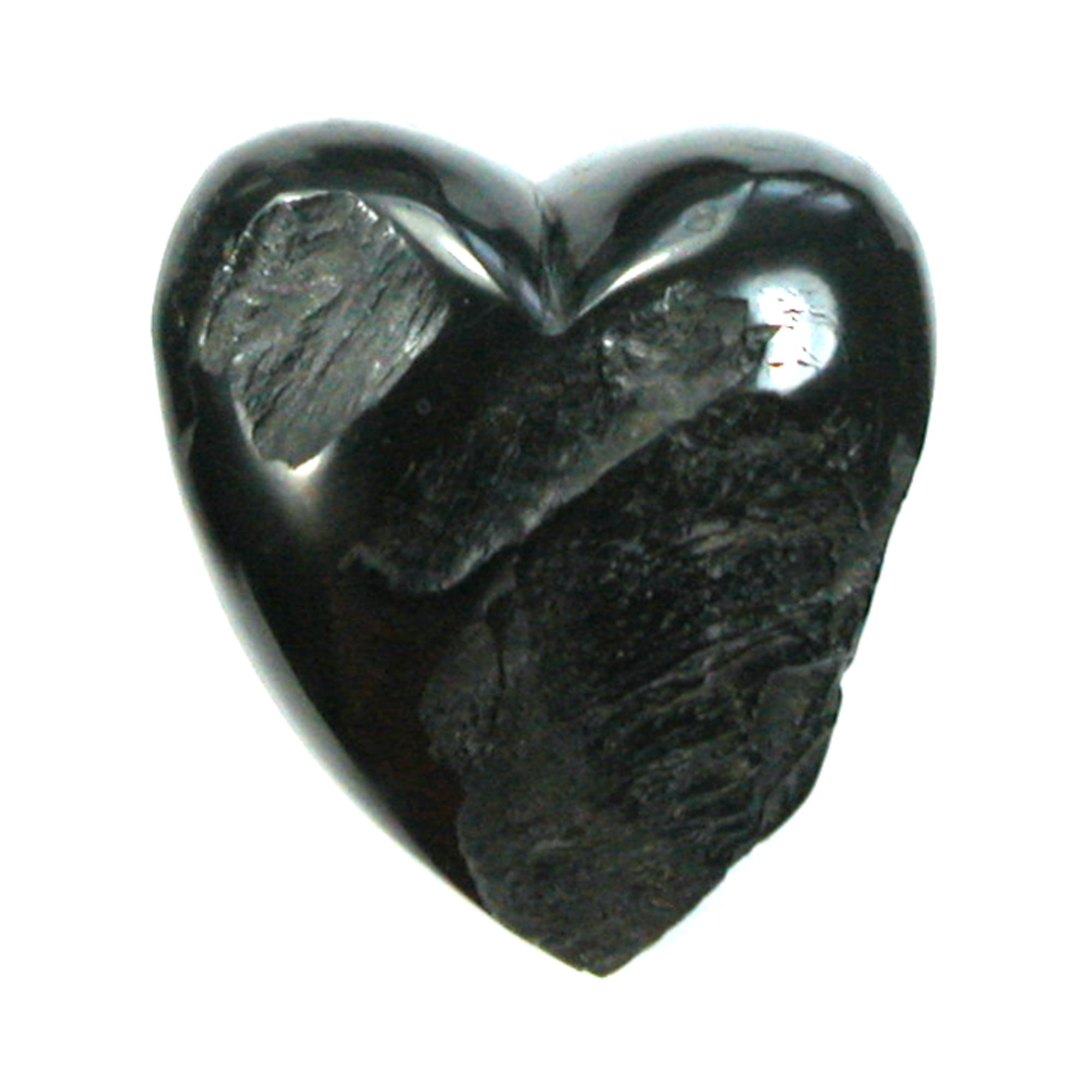 DVH 1.4oz American Shungite Bituminous Coal Heart Fossil Fuel Climate Grief Healing Crystal (5626) - DVHdesigns
