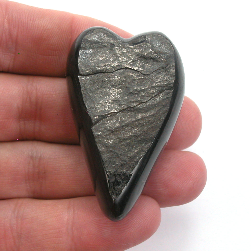 DVH 1oz American Shungite Bituminous Coal Heart Fossil Fuel Climate Grief Healing Crystal (5627)